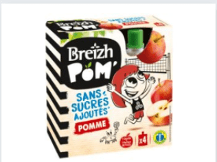 Breizh'POM Délice de Pomme gourdes 4x90g
