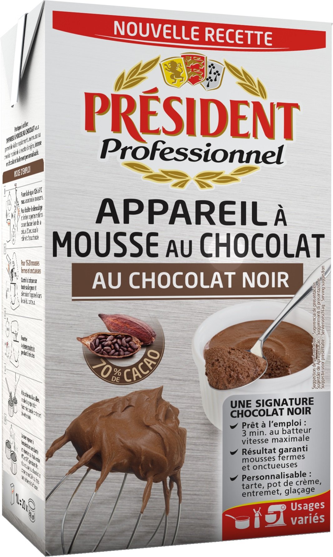 Appareil à Mousse au Chocolat 1L Président Professionnel