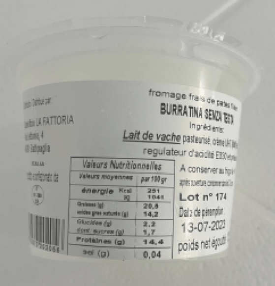 Burrata Sibgola 125g