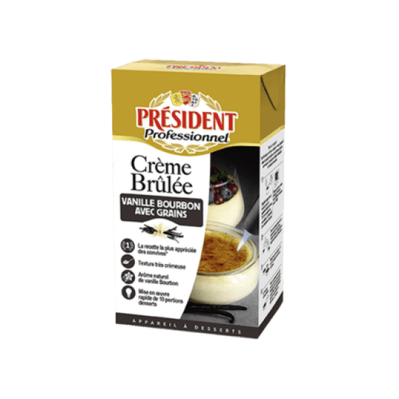 Appareil à Crème Brûlée Vanille Bourbon avec Grains 1L Président Professionnel