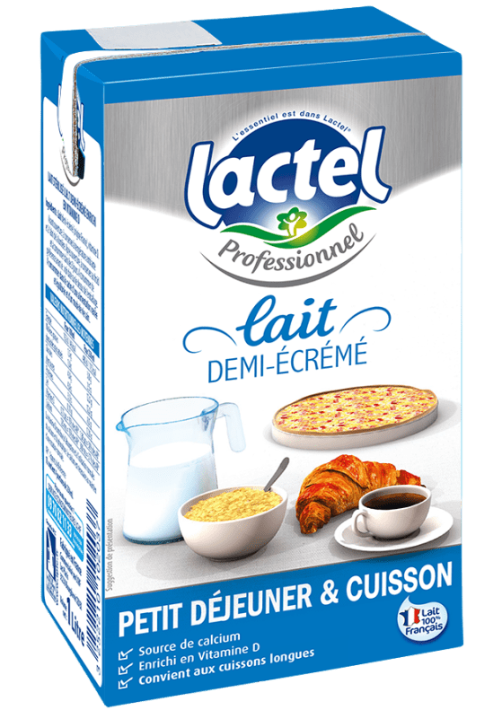 Lactel lait demi-écrémé 1l