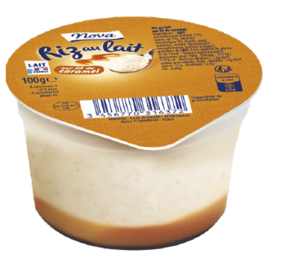 Riz au lait nappé caramel 100G