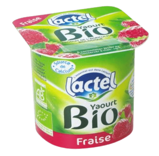 Yaourt fraise bio 4x125g Lactel