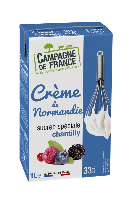 Crème sucrée vanillée CDF 1L