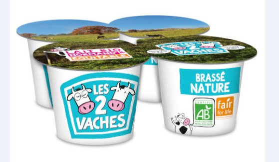 Les 2 Vaches bio crème dessert 4x115g