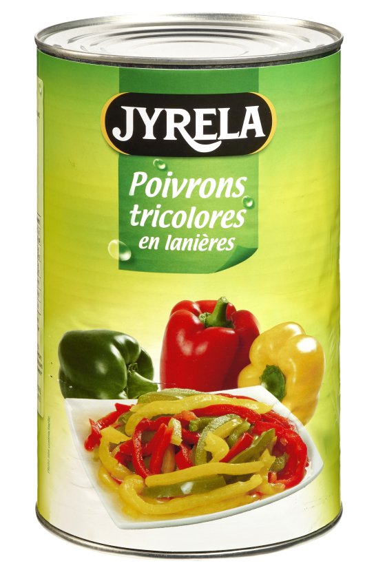 Poivron tricolore en lanières au vinaigre 5/1