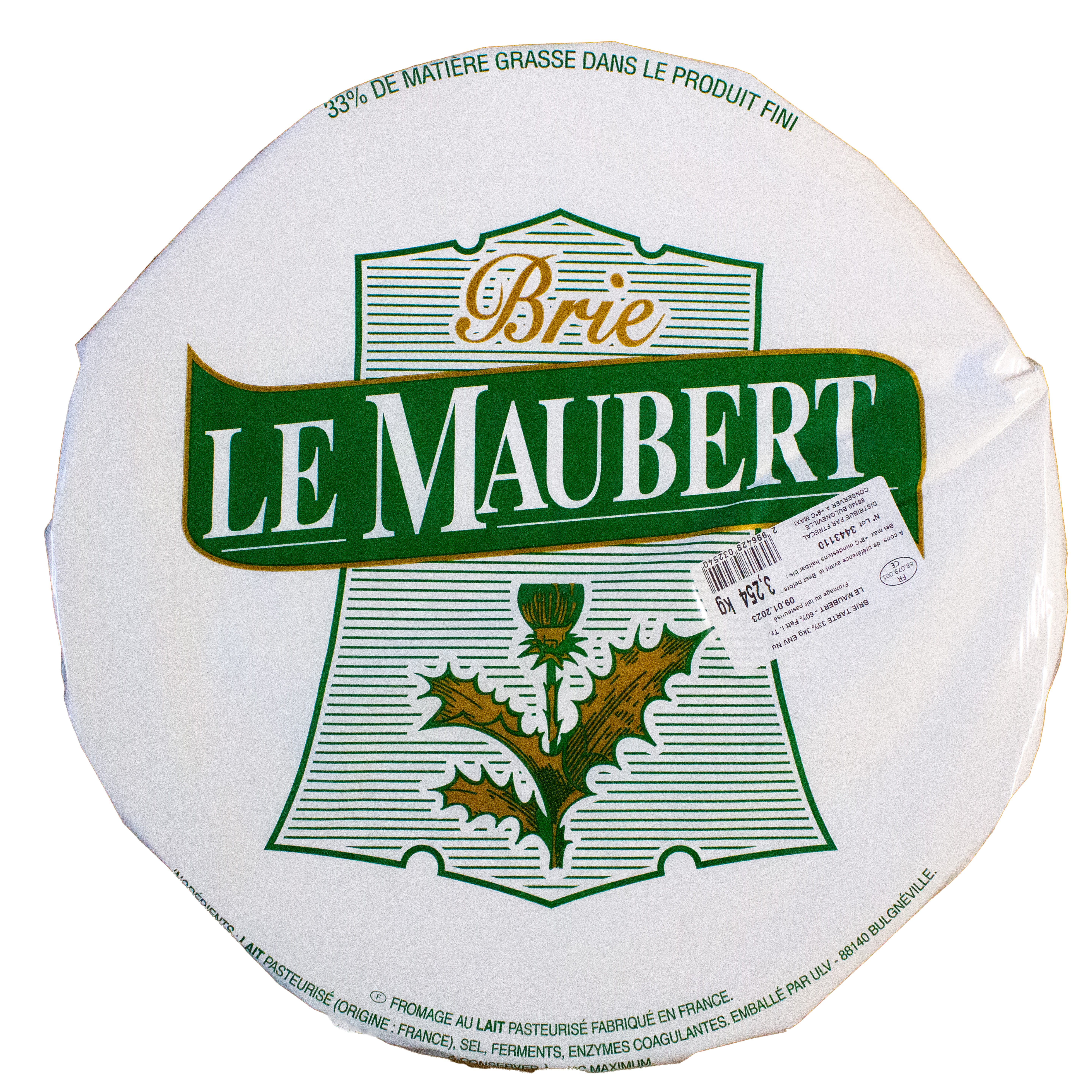 Brie 33% MG +/- 3,5kg