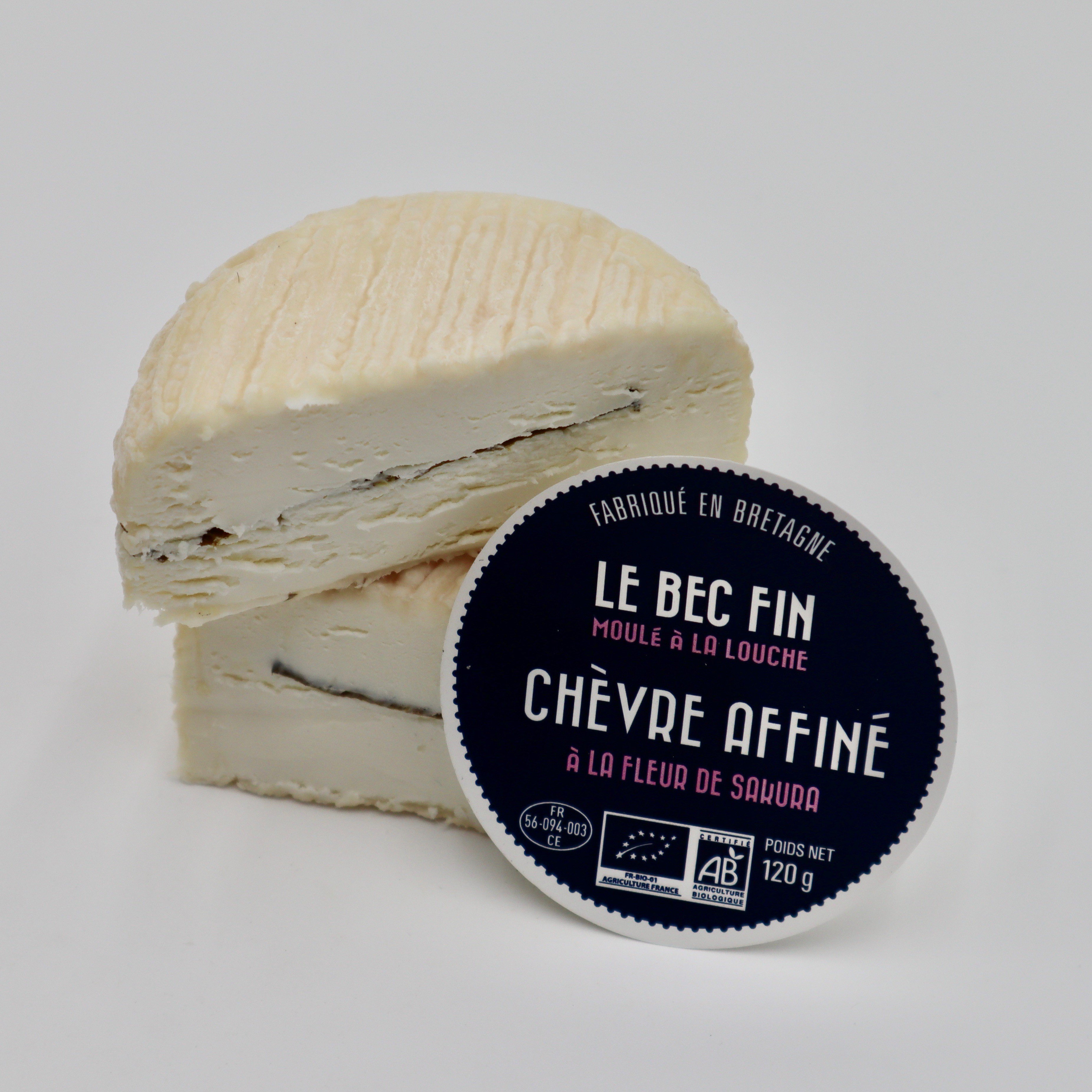 Chèvre affiné au coeur de sakura artisanal bio