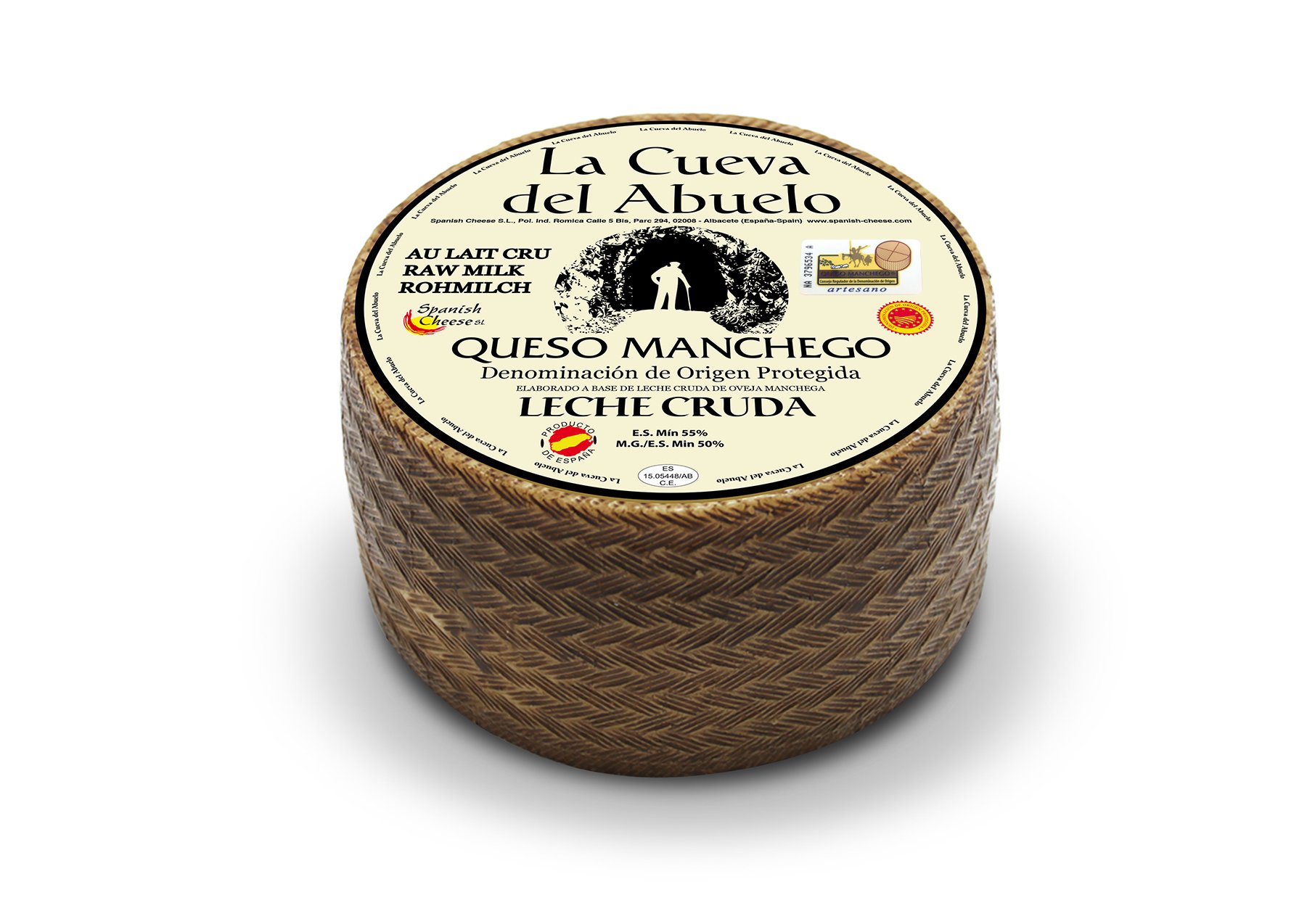 Manchego dop lait cru 12 mois +/-3Kg