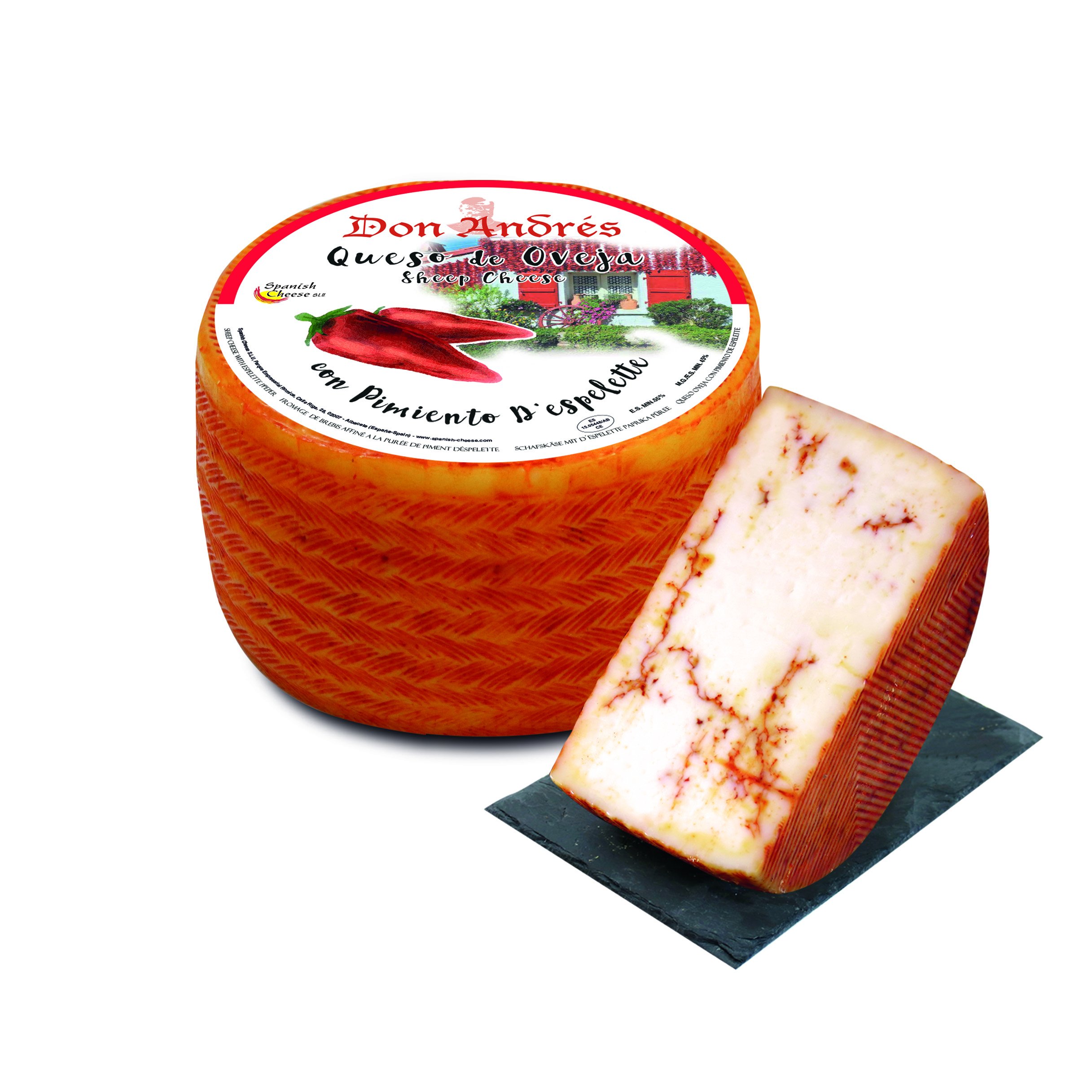 Fromage de brebis piment d'espelette +/-3Kg