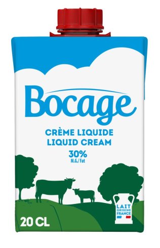 Crème UHT liquide 30% Bocage 3X20Cl