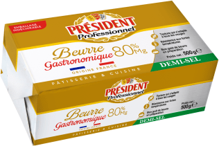 Beurre demi-sel plaquette 500g Président Professionnel