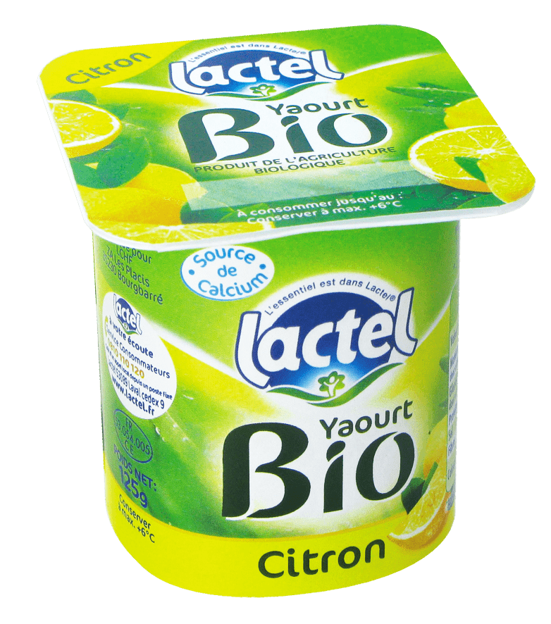 Yaourt biologique au citron 4x125g Lactel