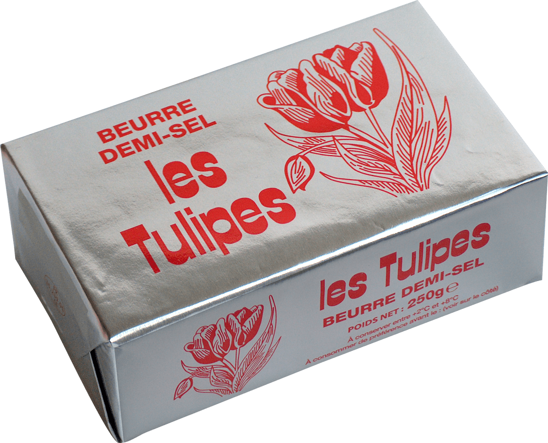 Beurre demi-sel plaquette 250g Tulipe