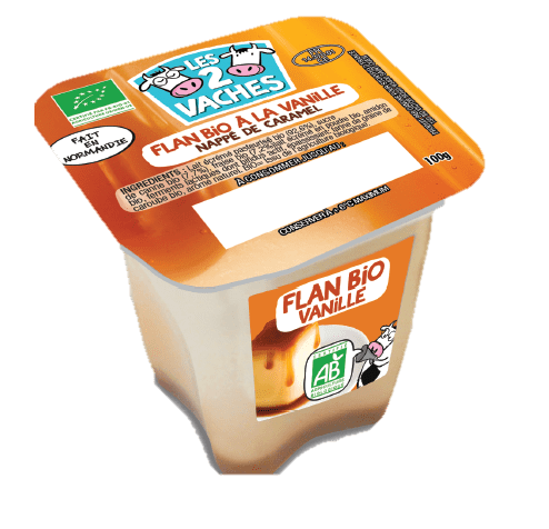 Les 2 vaches bio flan 4x100g