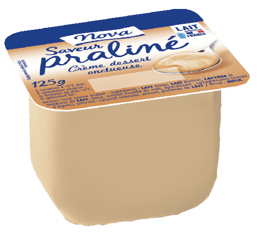 Creme dessert praliné 4x125g