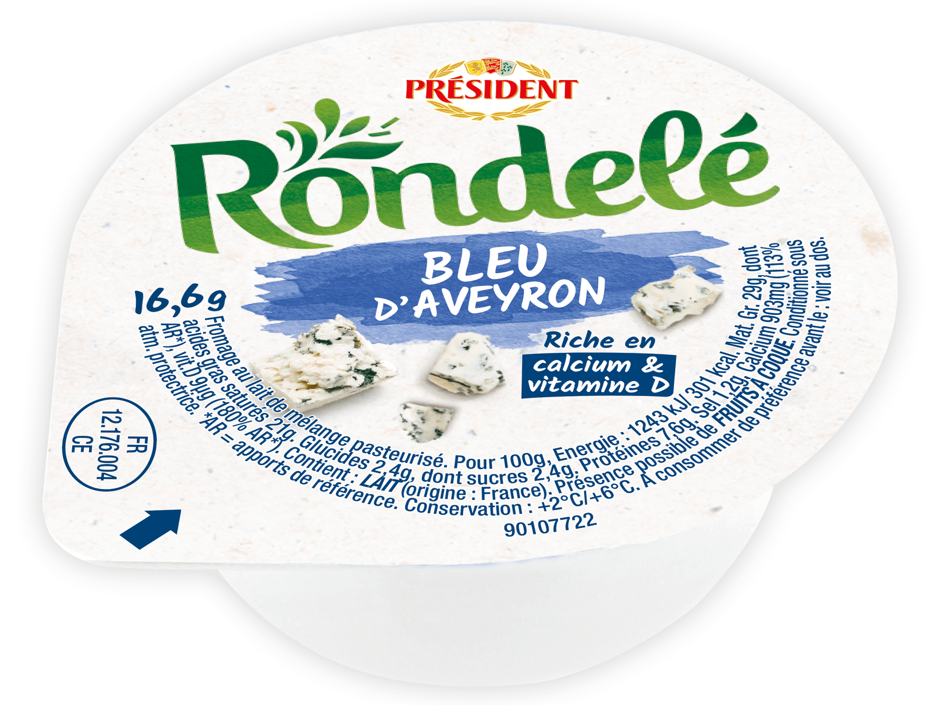 Rondelé bleu 70% MG 16,6g Président