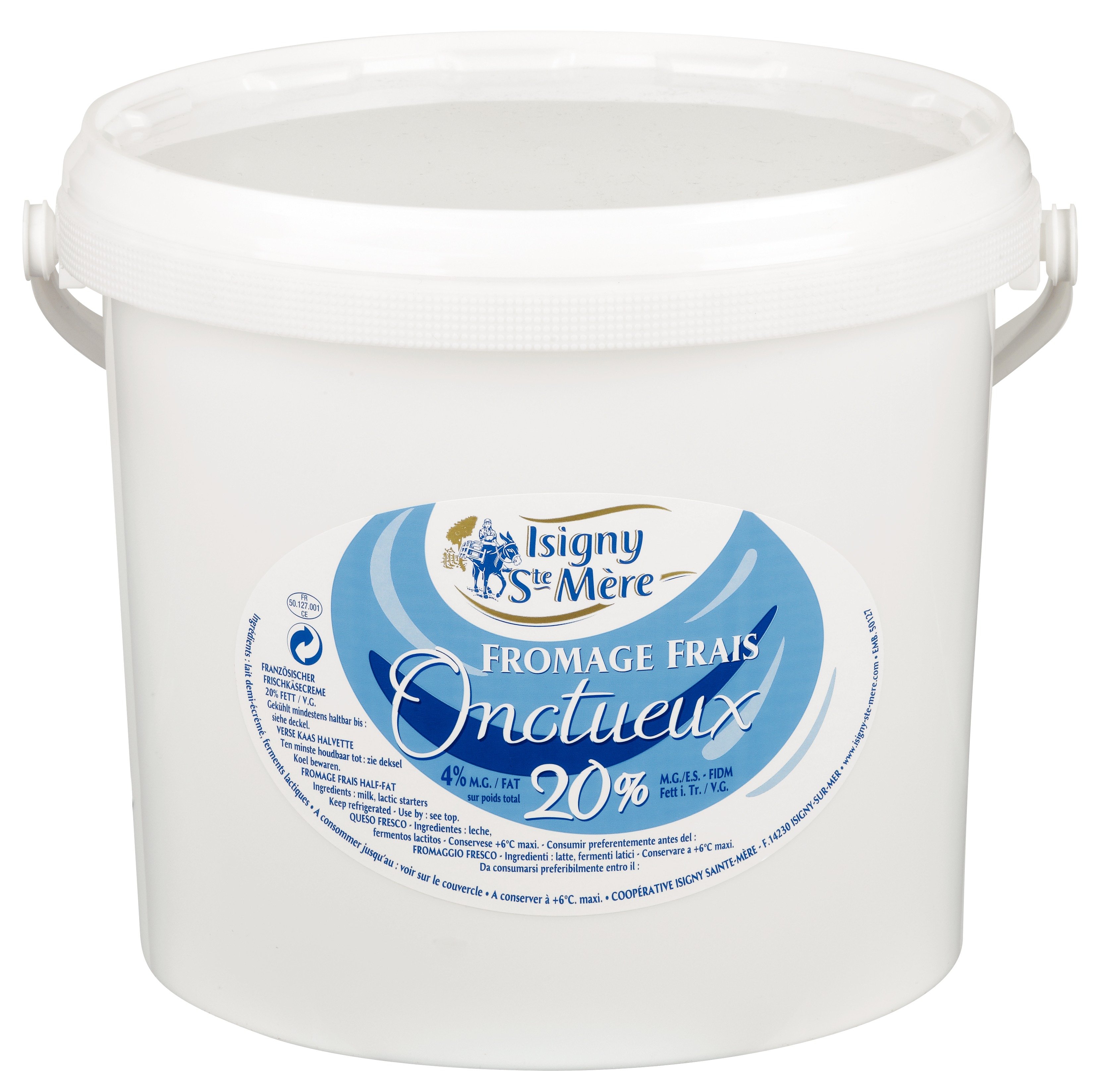 Fromage blanc lisse 20% MG 5kg Isifrais