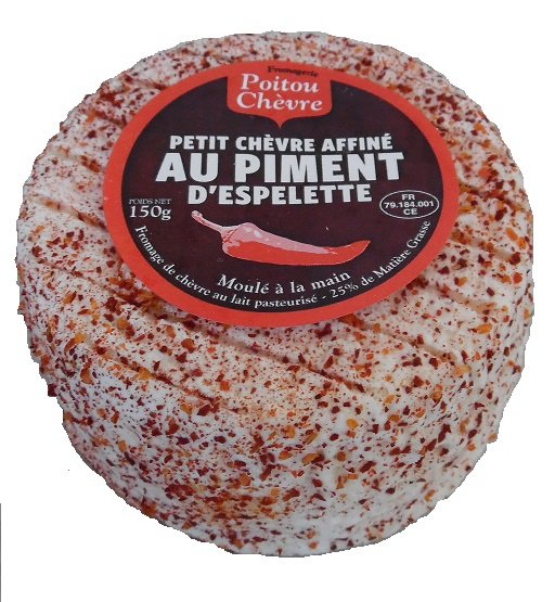 Petit chevre affiné au piment d'Espelette 150g