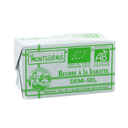 Beurre à la baratte demi-sel biologique 250g