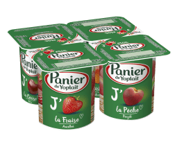 Panier de fruits au lait entier 125g