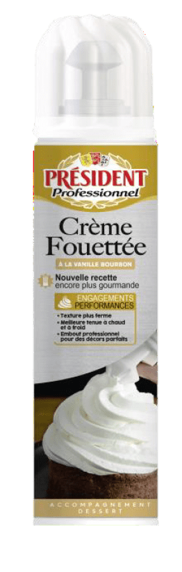 Crème sucrée vanillée 500g Président Professionnel